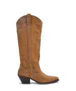 Matisse Agency Cowboy Boots- Suede Tan