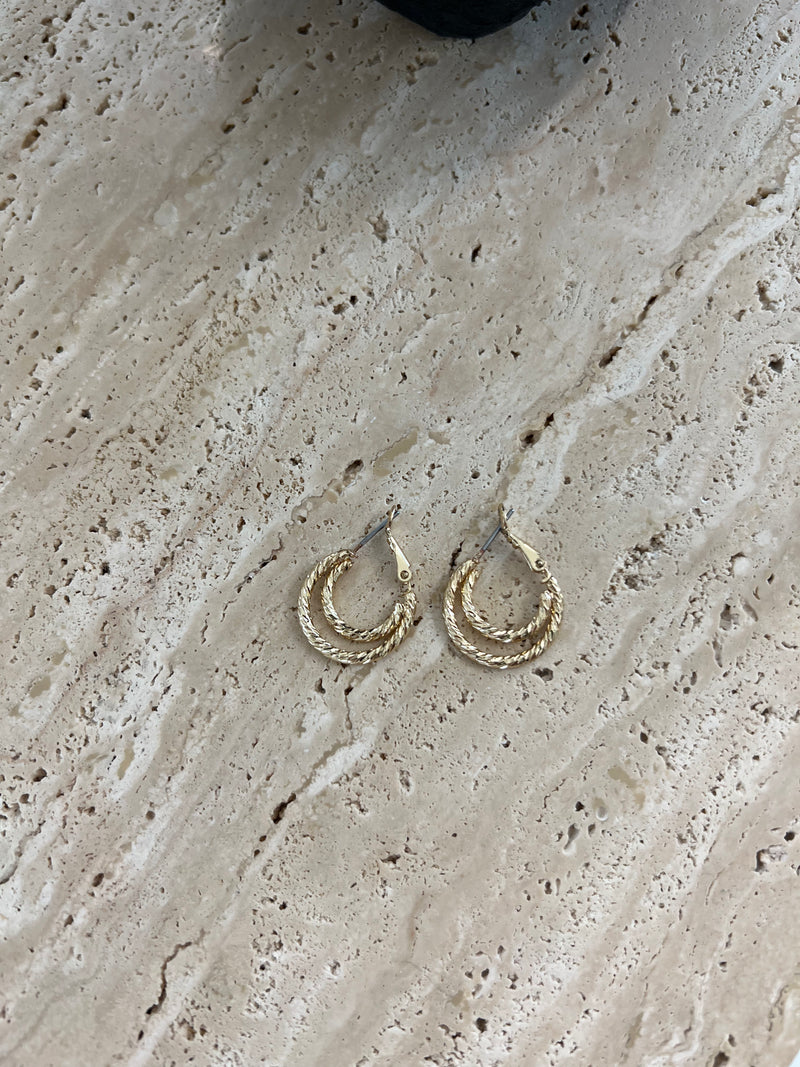 Seeing Double Hoop Earrings