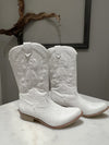 Matisse Gaucho Cowboy Boots- White Snakeskin
